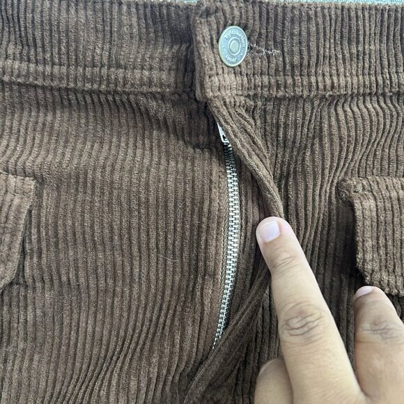 Reformation Skirt Womens 31 Elia Patch Pocket Corduroy Mini Brown Cafe Casual - Picture 6 of 9